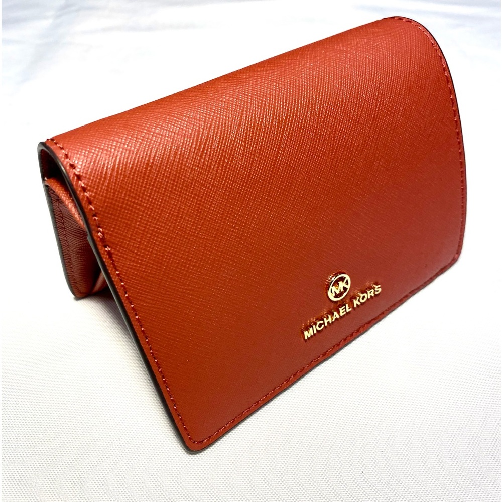 Wallet Leather Michael Kors Jet Set Charm Terracotta